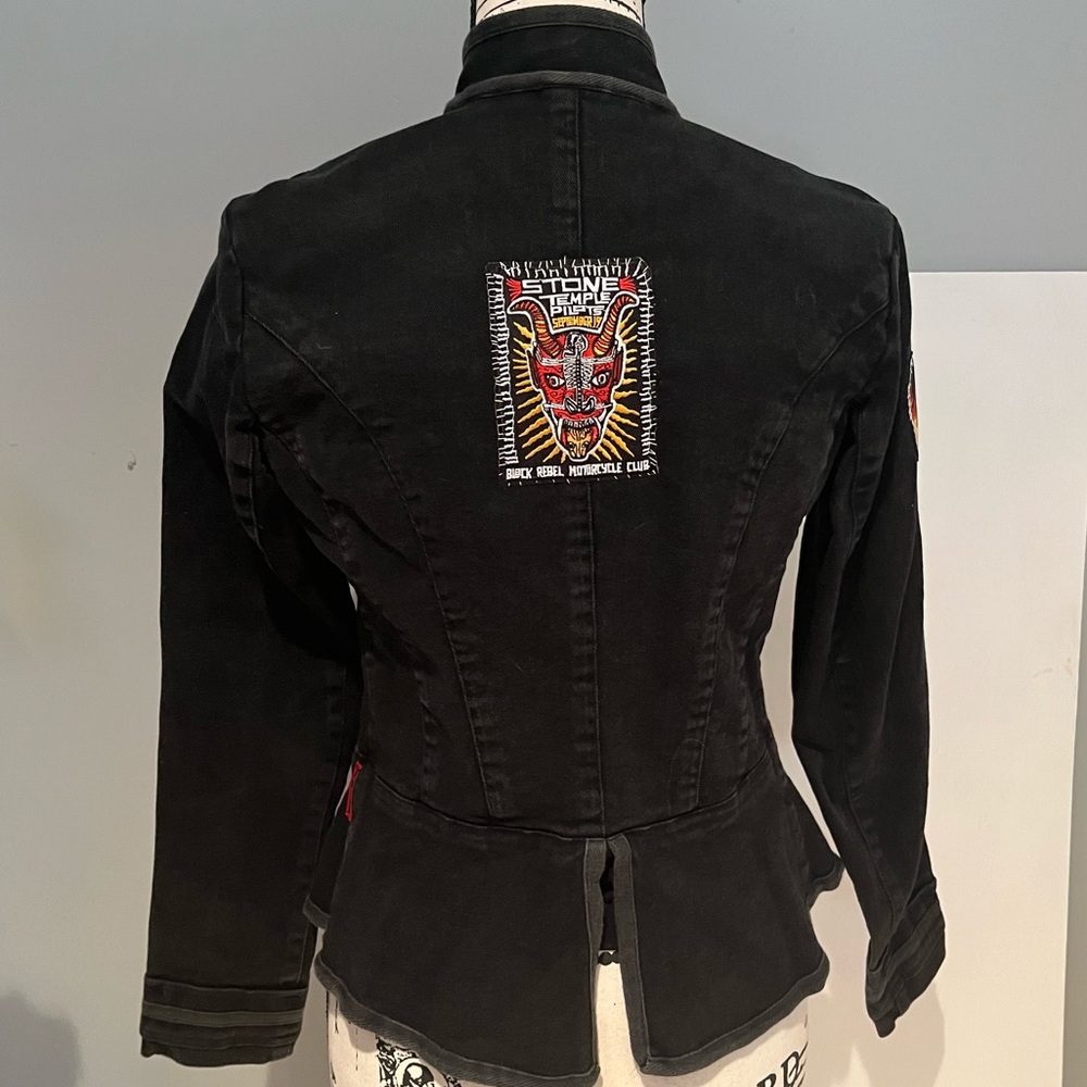 SOLD SOLD SOLD Tripp nyc Upcycled Stone Cold Rage Hellfire Buckle Patch Jacket - Picture 9 of 16